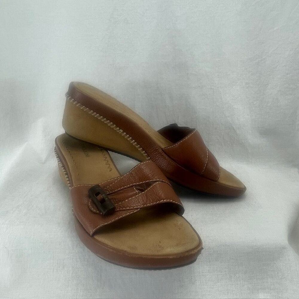 Enzo Angiolini Women's High Quality Wedge Slides Open Toe- Size 10